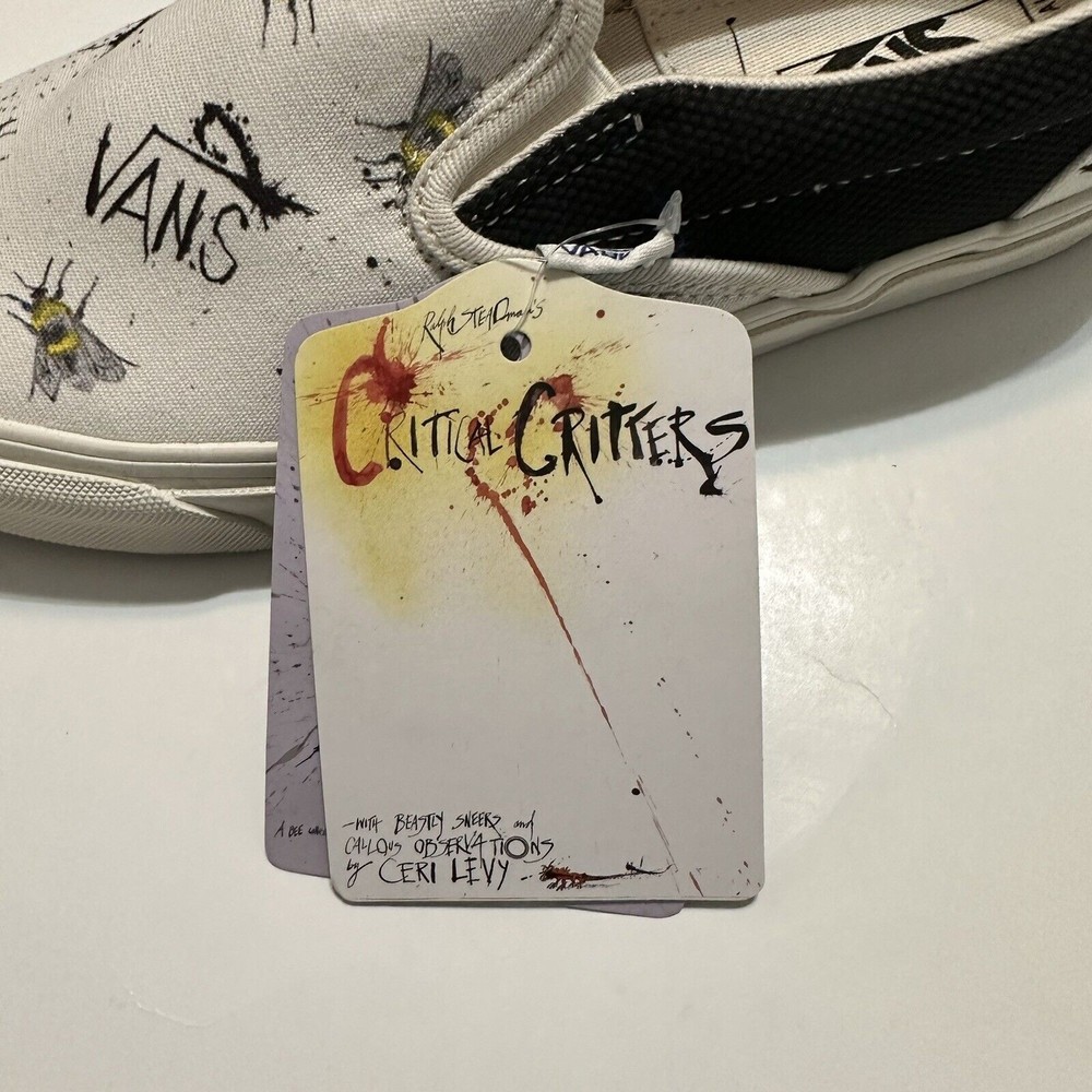 Vans x Ralph Steadman "Save The Bees" Classic Slip On Critical Critters Size 8 - Picture 7 of 9